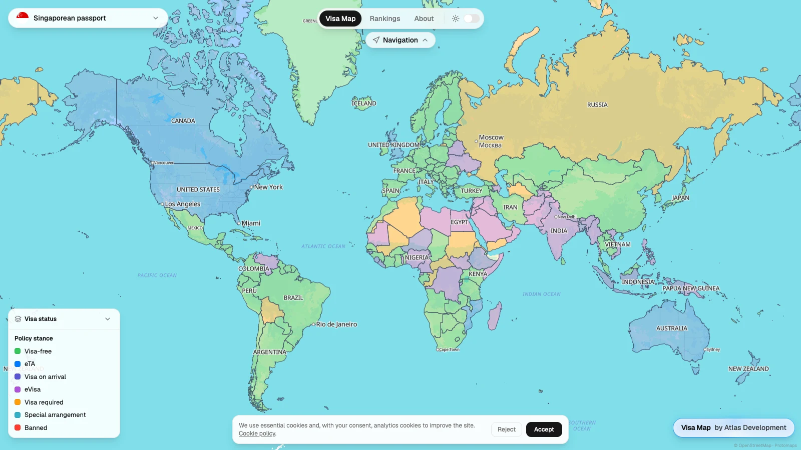 Visa Map